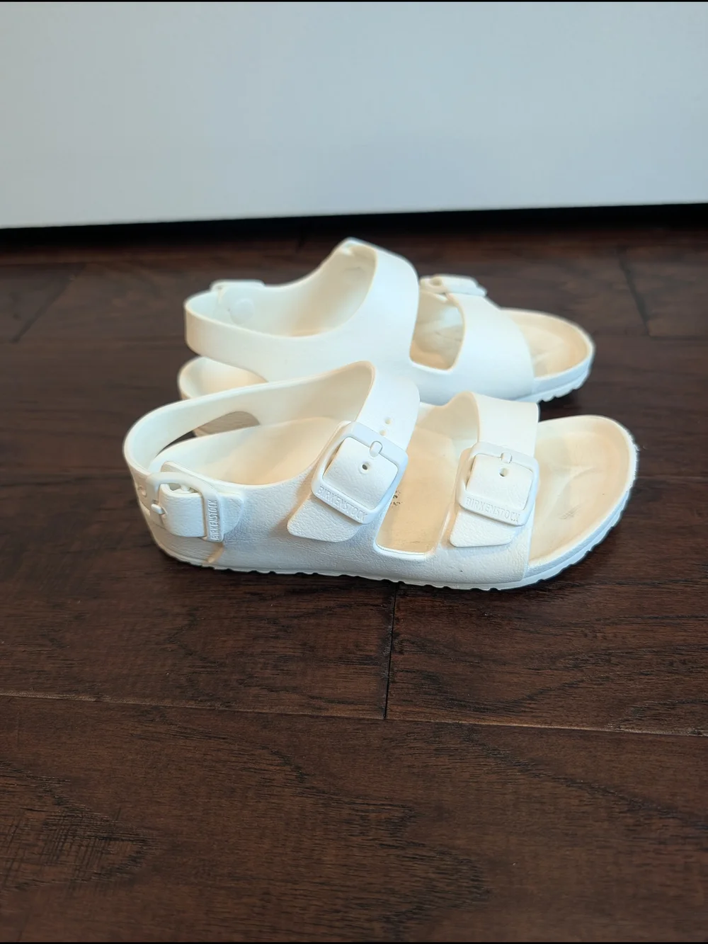 BIRKENSTOCK Kids' White Two-Strap Sandals Size 13